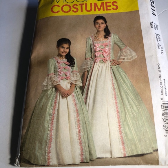 McCalls M5414 Costume Sew Girl 7-14 Pattern Early America Civil War Uncut 2007 - Picture 7 of 7